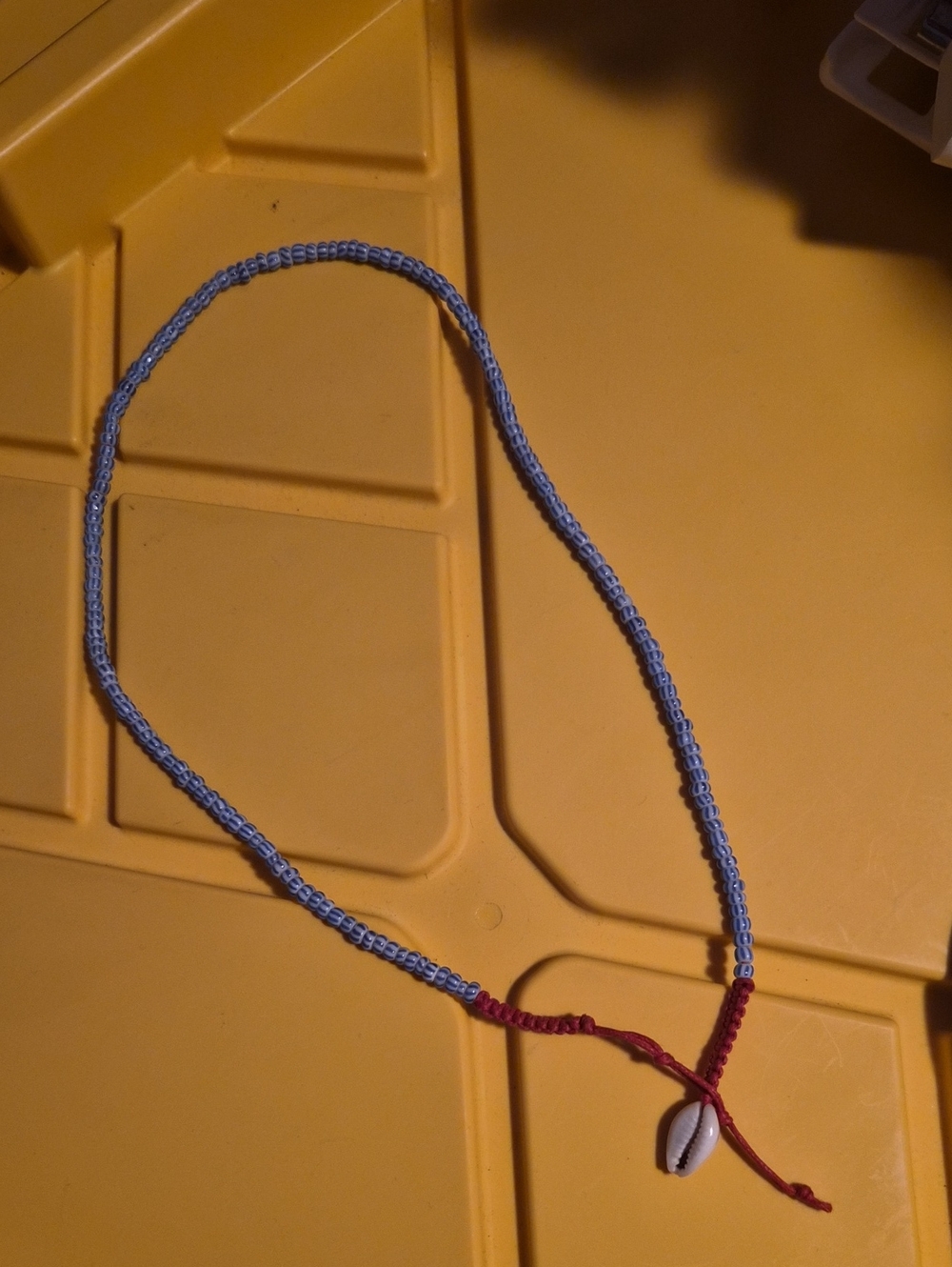 Free people Blue and Red Shell Pendant Necklace